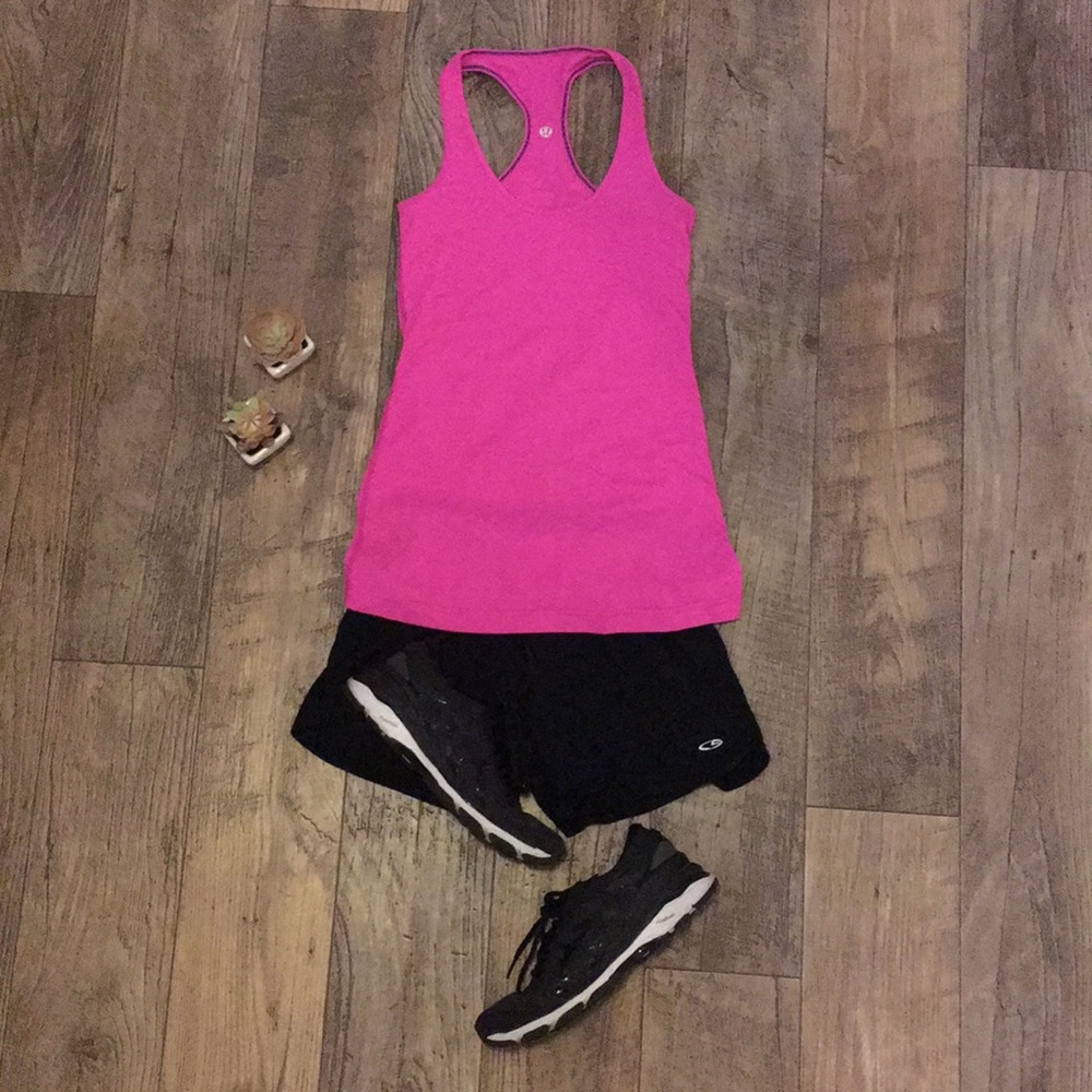 💓 Lululemon solid bright pink work out tank top